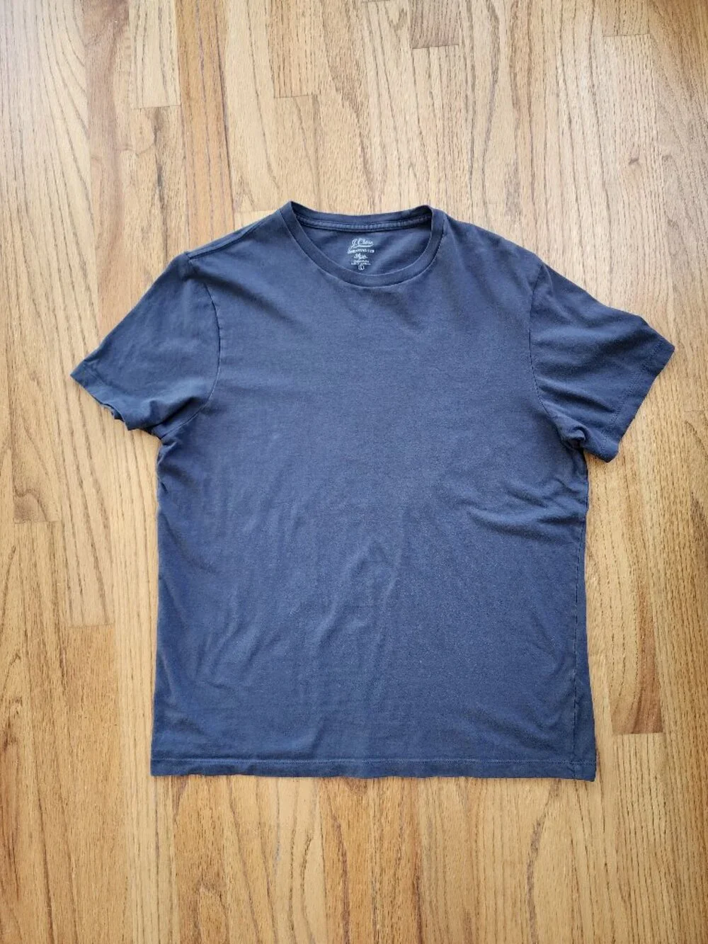 J.Crew Essential Tee in Faded Slate Blue / Charcoal Gray (Large)